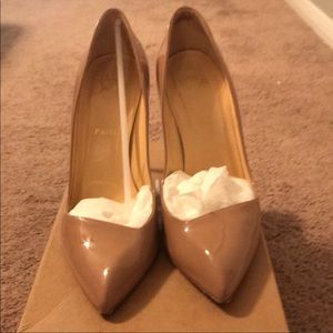 Christian Loubouton Corneille patent nude size 10.5